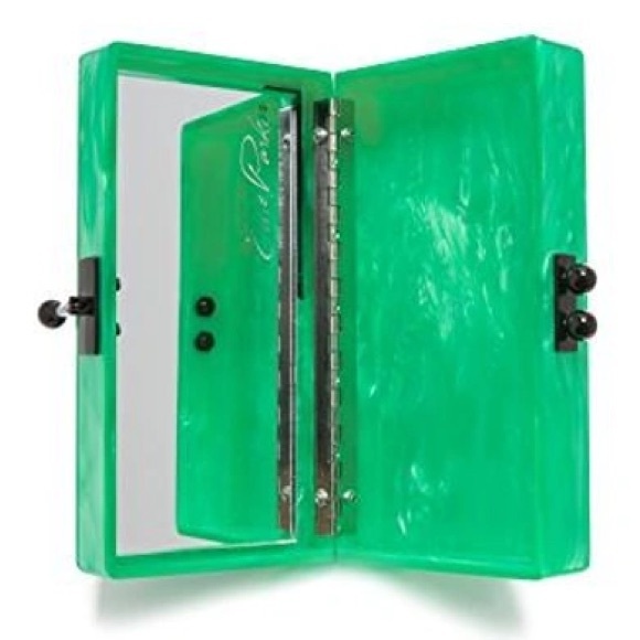 Edie Parker Kelly Green Toucan Jean Clutch - Picture 3 of 5